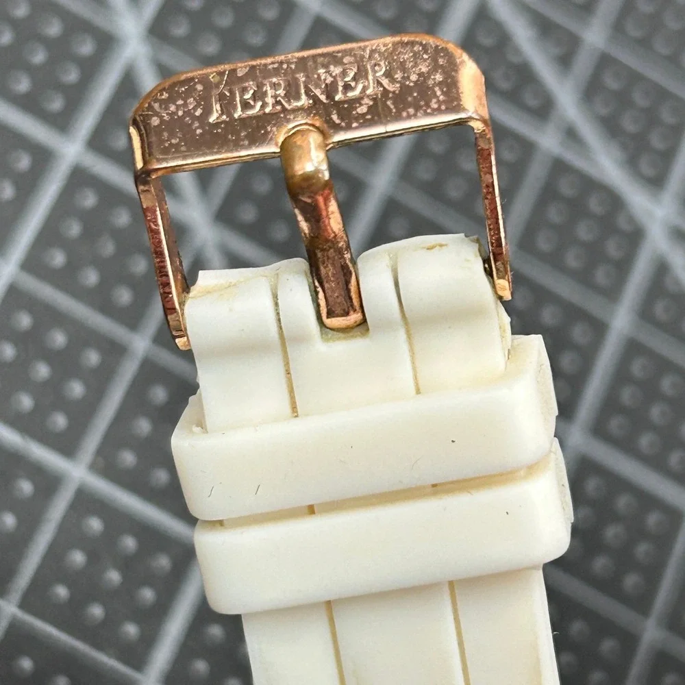 Terner‎ YH-A02 Rose Gold Tone Zebra Print Dial Silicone Strap Quartz Watch